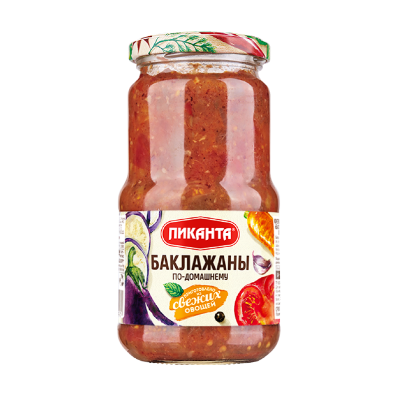 Баклажаны Пиканта по Домашнему 450гр с/б (Ресей/Россия) купить оптом ...