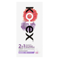 Прокладки Kotex Flexloc Женские Ежедневные Гиг 2в1 16шт Кор