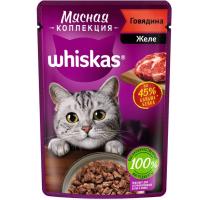 Корм Whiskas Желе Говядина 75гр дп