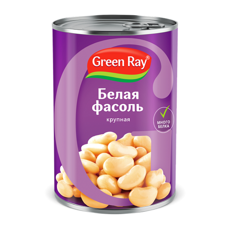 Фасоль Green Ray Бел 425мл ж/б Ключ (Ресей/Россия) купить оптом ...
