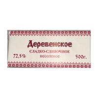 Спред Деревенское сладко-сливочное Несоленое 72,5% 500гр Кнврт