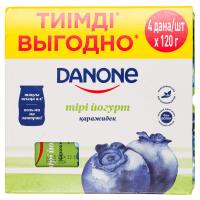 Йогурт Danone Черника 2,5% 4*120гр гр/уп