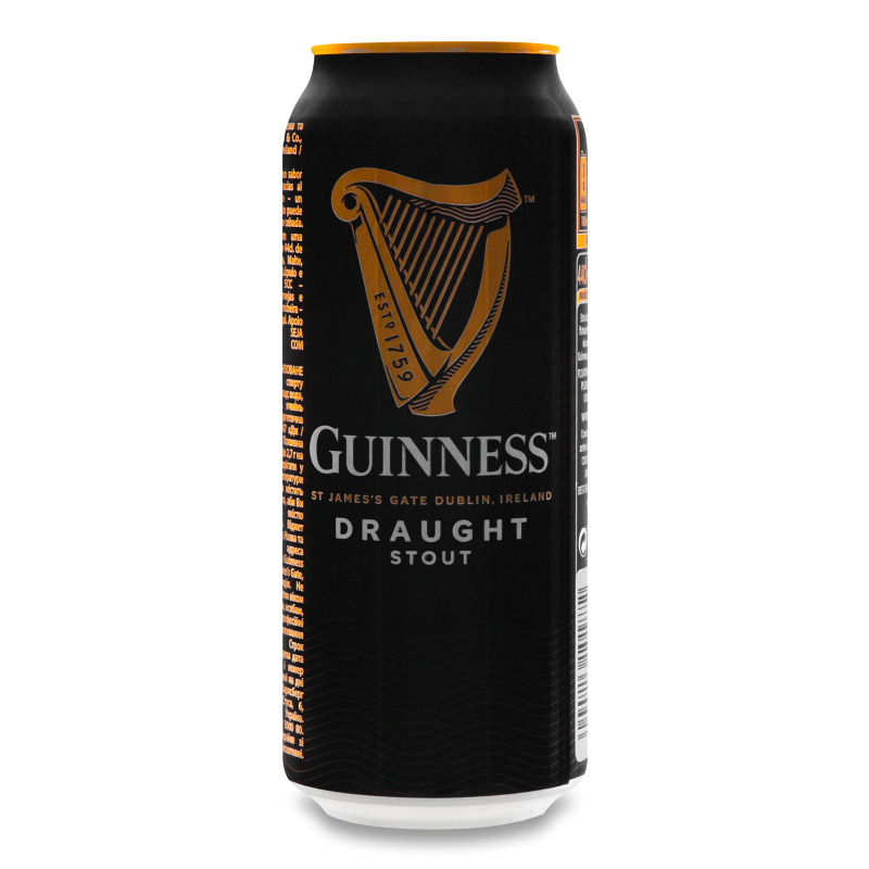 Стаут гиннесс. Guinness Draught темное 0.44л ж/б.