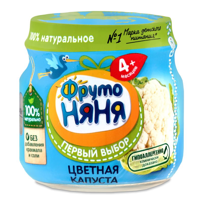 Пюре Для Детей от 4мес Цветная Капуста Фрутоняня c/б 80г (Ресей/Россия ...