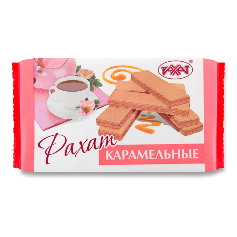 Вафли Рахат Карамельные 225гр фл/п (Ќазаќстан/Казахстан) купить оптом ...