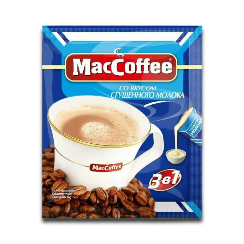 Напиток Кофейный Maccoffee Растворимый со Вкусом Сгущ Молока 3в1 20г ...