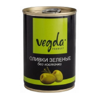 Оливки Vegda Зеленые б/к 300 мл ж/б