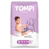 Подгузники Tompi Super Soft 3 6-11 19шт д гр/уп