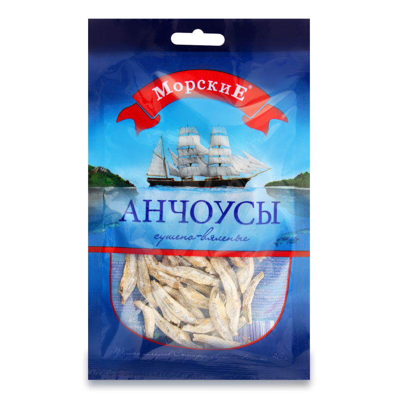 Анчоусы сушено-вяленые Морские м/у 36г (Ќытай/Китай) купить оптом ...