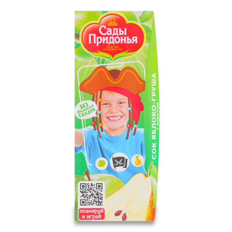Сок Сады Придонья яблоко/груша 0,2л Trc (Ресей/Россия) купить оптом ...