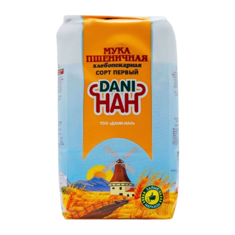 Мука dani-нан Пшеничная п/с 2кг п/п (Ќазаќстан/Казахстан) купить оптом ...