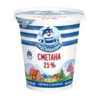 Сметана Простоквашино 25% 300гр Стак