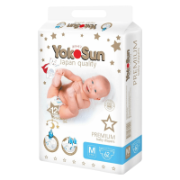 Подгузники Yokosun 5-10кг 62шт гр/уп
