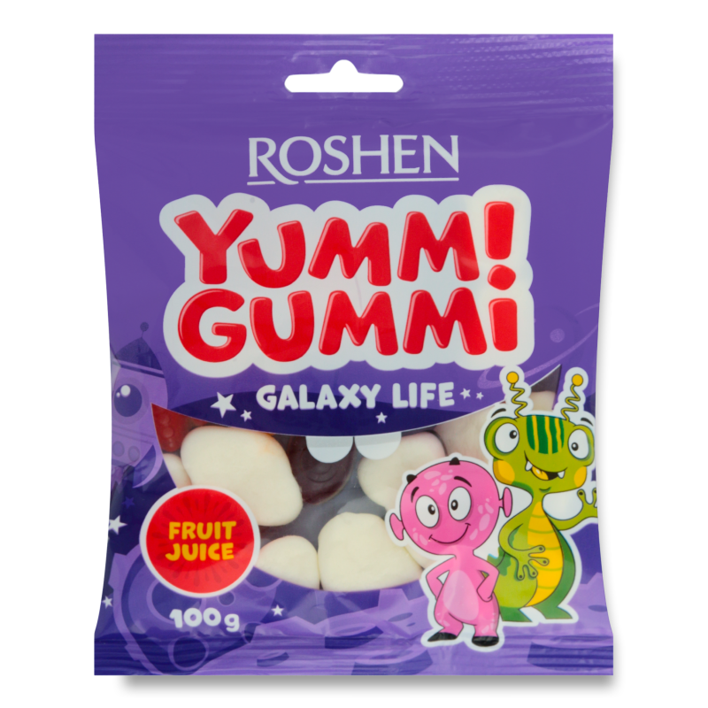 Конфеты Желейные Galaxy Life Yummi Gummi Roshen м/у 100г (Украина ...