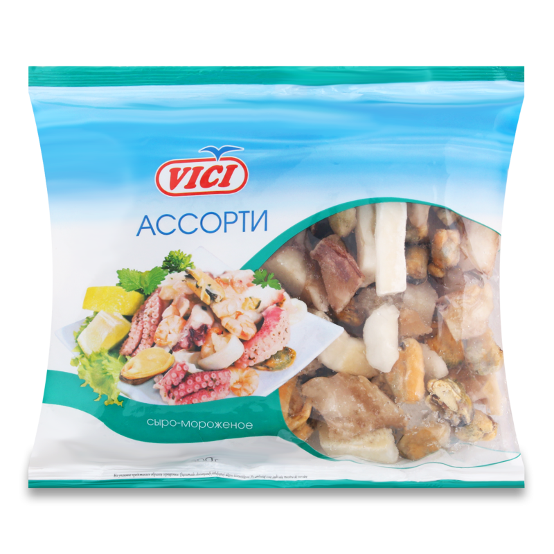 Ассорти из морепродуктов с/м, vici, 400 г. Vici смесь морепродуктов ассорти. Vici смесь морепродуктов ассорти. Vici ассорти морепродуктов. Ассорти из замороженных морепродуктов.