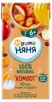 Компот Фрутоняня из Яблок Изюма и Кураги 6мес+ 0,2л Tba