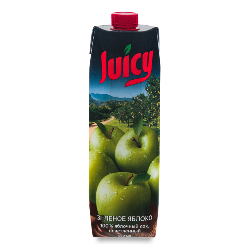 Сок Яблочный Осветленный Зеленое Яблоко Juicy т/п 950мл ()  оптом .