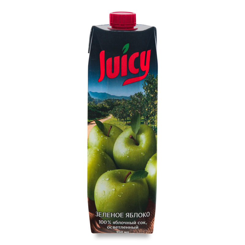 Сок Яблочный Осветленный Зеленое Яблоко Juicy т/п 950мл () купить оптом ...