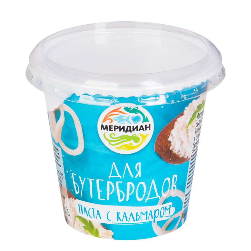 Паста Меридиан с Кальмаром Для Бутербродов 140гр Стак (Ресей/Россия ...