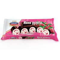Мини Рулеты Мастер Десерта Малина 175гр фл/п