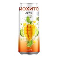 Напиток Zigi Zagi с/вкусом мохито/манго Газ 450мл ж/б