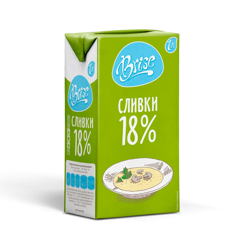 Сливки Brise Питьевые 18% 1л Тrc (Ресей/Россия) купить оптом — выгодная ...
