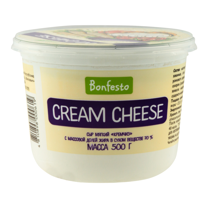 Сыр Bonfesto Cream Cheese 70% 500гр Стак (Беларусь) купить оптом ...