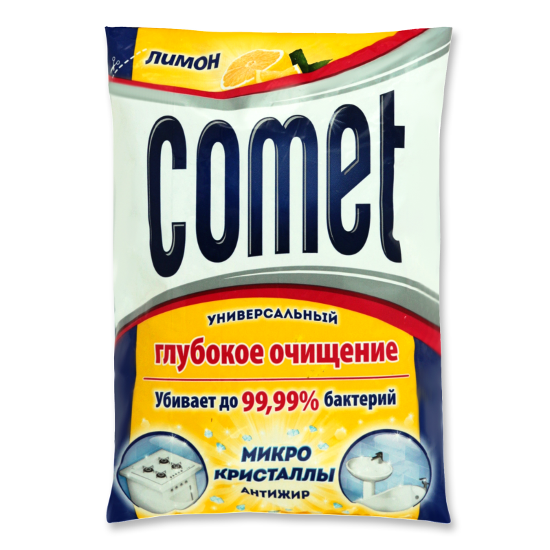 Комет с хлоринолом. Средство комет лимон 350гр. Чистящий порошок комет лимон универсал. Комет лимон пакет 350 г. Bravo средство порошкообразная.