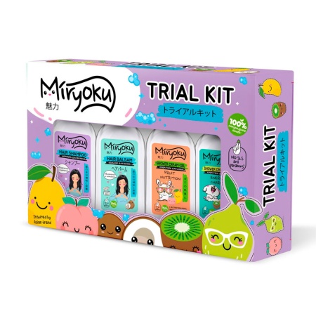 Подарочный Набор Miryoku Trial Kit Шампунь 50мл + Бальзам 50мл + 2 Крем Геля д/душа 50мл