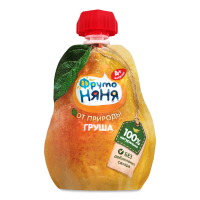 Пюре Для Детей от 4мес Груша Фрутоняня д/п 90г Пюре Для Детей от 4мес Груша Фрутоняня д/п 90г