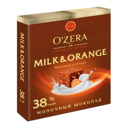 Шоколад Ozera milk&orange Мол 90гр Кор