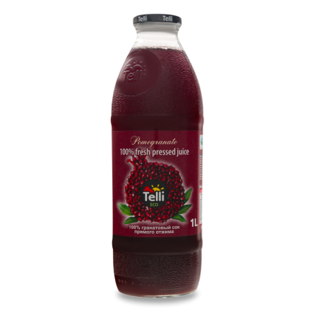 Сок Прямого Отжима Осветленный Гранат Eco Telli с/бут 1л