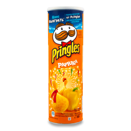 Чипсы Картофельные Паприка Pringoooals Туб 165г