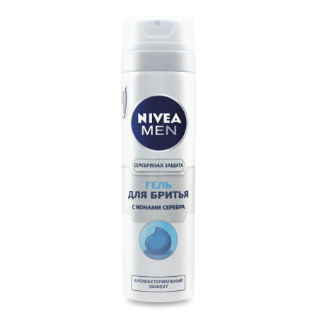 Гель Для Бритья с Ионами Серебра Серебряная Защита Nivea Men 200мл