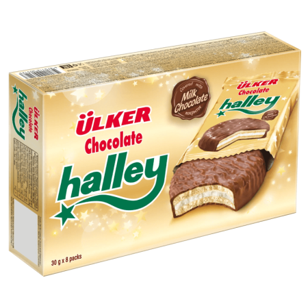 Печенье Сэндвич Ulker Halley с Маршмэллоу 8*28гр Кор