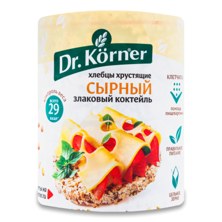 Хлебцы dr Korner Сырные 100гр Пленка