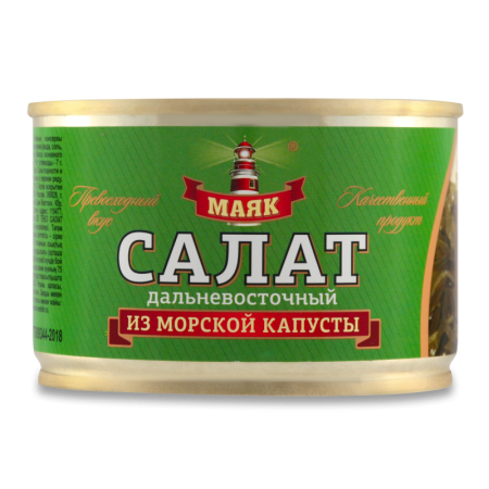 Салат Маяк Дальневосточный из Морской Капусты 220гр ж/б