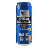 Пиво 0.45л 7.2% Светлое Пастеризованное Крепкое Белый Медведь ж/б