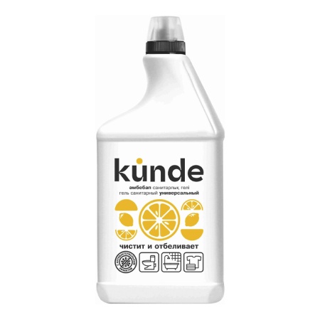 гель kunde complex action санитарный универсальный  с ароматом лимона 900мл