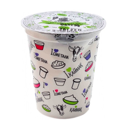 Сметана Молочный Бидончик 20% 400гр Стак