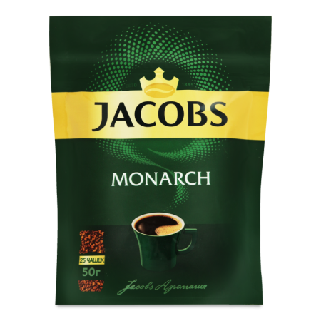 Кофе Натуральный Растворимый Сублимированный Monarch Jacobs д/п 50г