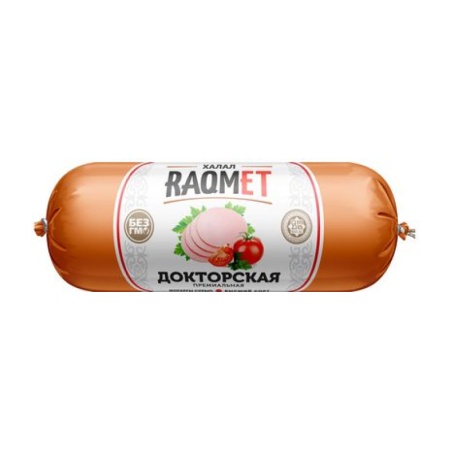 Колбаса Raqmet Вареная Докторская 500гр к/об