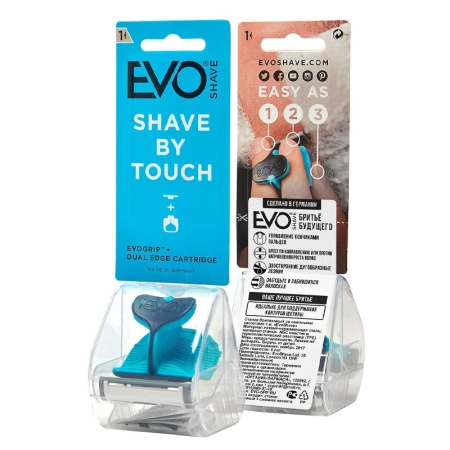 Станок д/бритья Evo Shave Starter Pack Aqua Blue со Сменными Кассетами