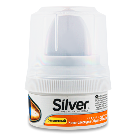 крем-блеск Silver д/обуви Бесцв с Воском Бан