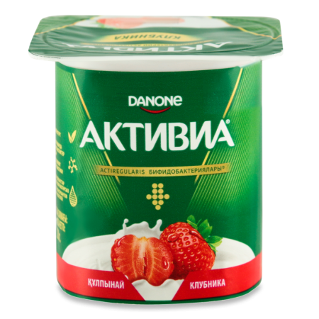 Биойогурт 2.9% Клубника Активиа ст 120г Биойогурт 2.9% Клубника Активиа ст 120г