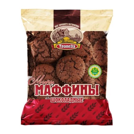 Мини Мафины Трапеза Шоколадные 450гр п/п