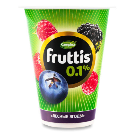 Продукт Йогуртный 0.1% Пастеризованный Лесные Ягоды Легкий Fruttis Campina ст 310г