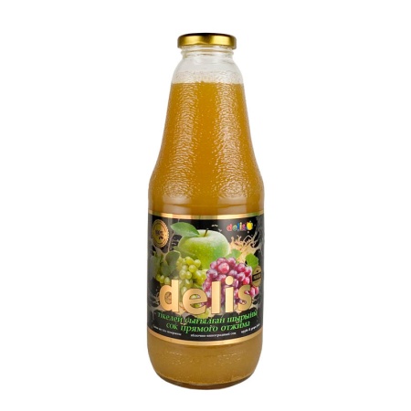 Сок Delis яблочно-виноградный Прям Отжима 1л с/б