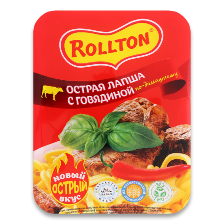 Лапша бп Роллтон Острая Говяжья по-домашнему 90гр Лот