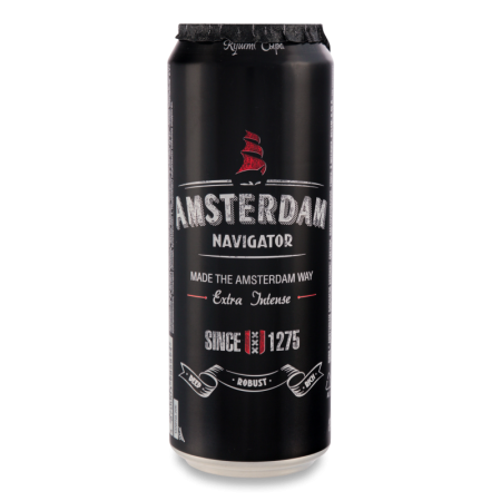Пиво 0.45л 8% Светлое Пастеризованное Крепкое Amsterdam Navigator ж/б